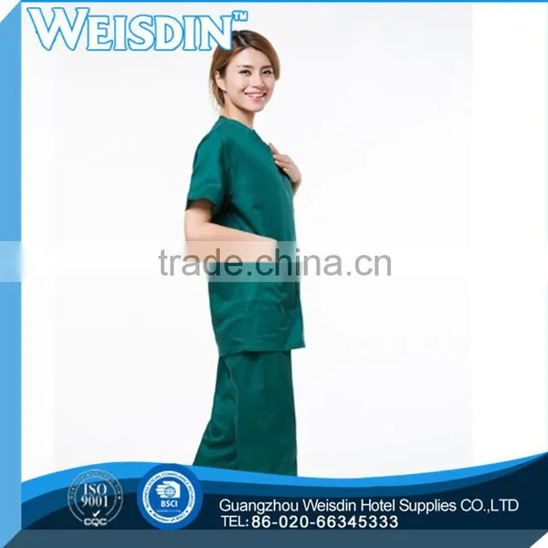 Anti-bacterial Hot Sale Comforterable Fit Doctor Snaps Buttons Lab Coat