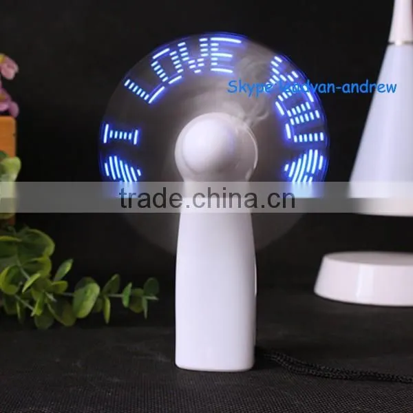 Factory Supply Advertisement Promotion Gift Led Flashing Message Mini Fan photo-4