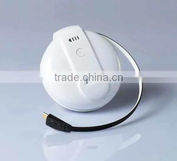 Portable Power Bank With 6Adapter and Android Output Ports, 3000mAh With Wall Charger White