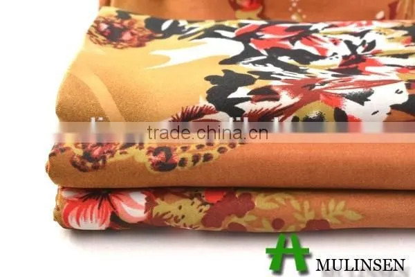 Shaoxing Textile Polyester 50D Printed Satin Fabric/ Satin Pajamas Woman Fabric photo-3