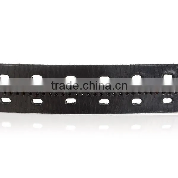 Factory Hot Sell Pin Belt Buckle Fashion Black Cowhide Italian Leather Belt Men photo-6