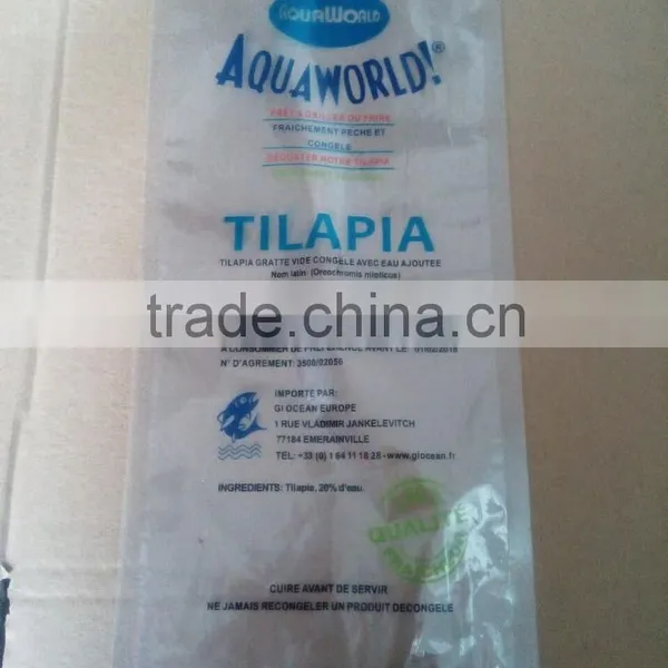 Plastic PET & LDPE Frozen Seafood Packaging Bag For Fish Tilapia