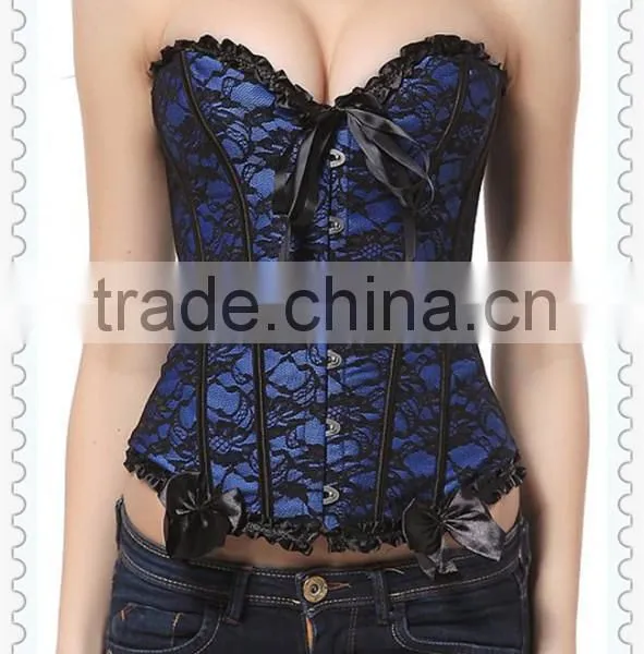 On Sale Overbust Corset Waist Training Top Dance Club Corsets With Lace up photo-2