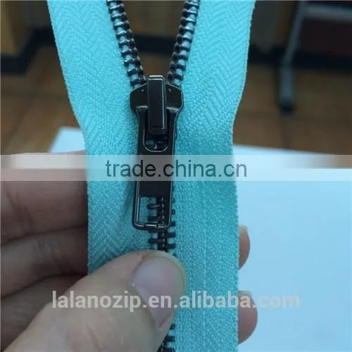 5# Brass Zipper Hanging Plated Guncolor Riri Zippers Wholesale for Jeans photo-6
