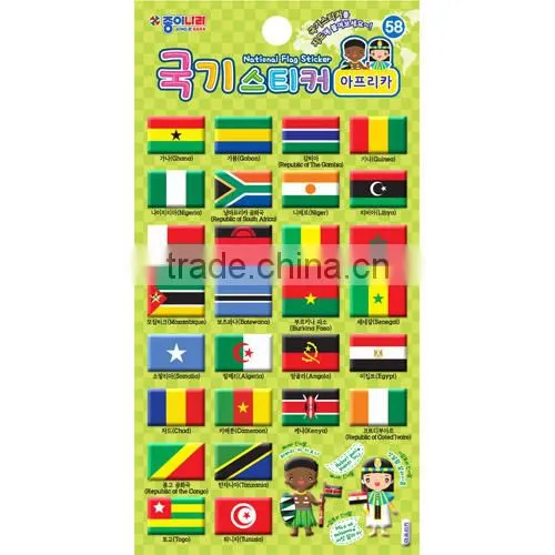 [JONG IE NARA] Casting Sticker - National Flag (For Educational Use) photo-5