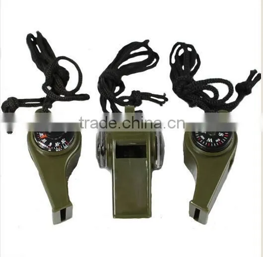 Hot Selling 3in1 Whistle Compass Thermometer For Outdoor Emergency Gear Camping Survival photo-2