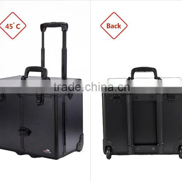Professional Aluminum Makeup Case 4 Stackable/Removable Trays With Adjustable Dividers photo-3