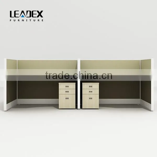 Luxury Wooden Open Workstation Partition Modular Cubicle Office 4 Person Workstation photo-2