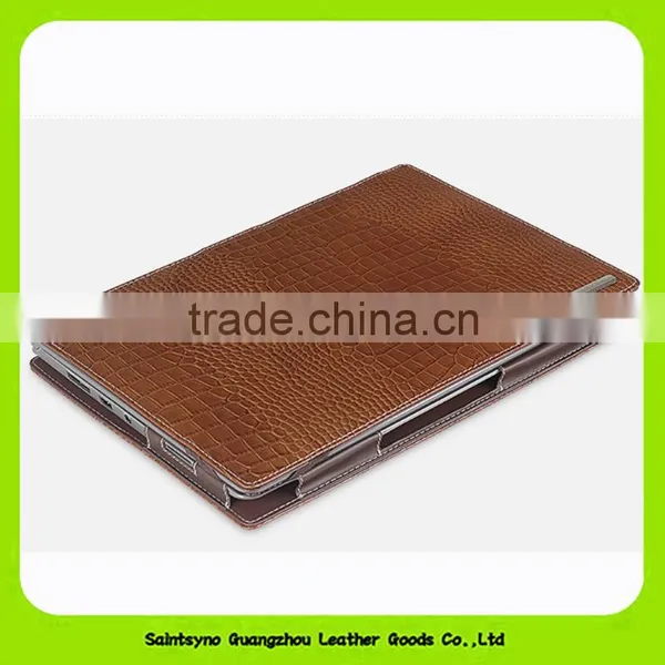 15641 Newest Custom Alligator Leather Smart Cover for Tablet photo-3