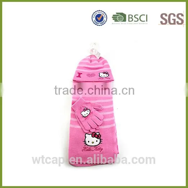 Pink Wholesale Women's Knit Hat and Scarf Sets Knit Hat With Ball Top photo-3