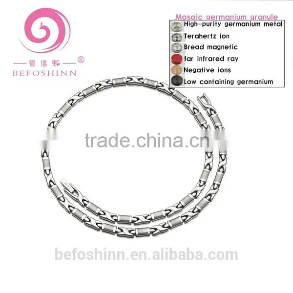 Health Benefit Titanium Germanium Gold Chain Necklaces For Sale