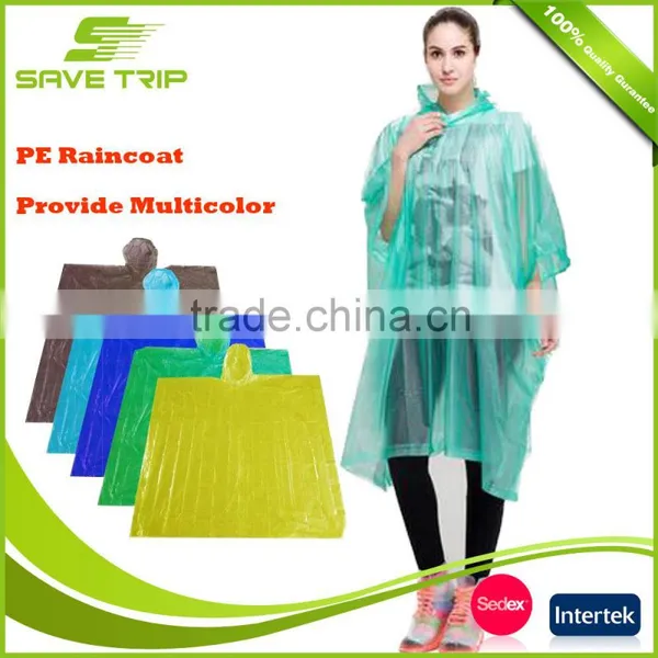 Rainponcho Various Kind of Material PE/PEVA/EVA/PVC/Polyester/Nylon Rain Coat photo-3