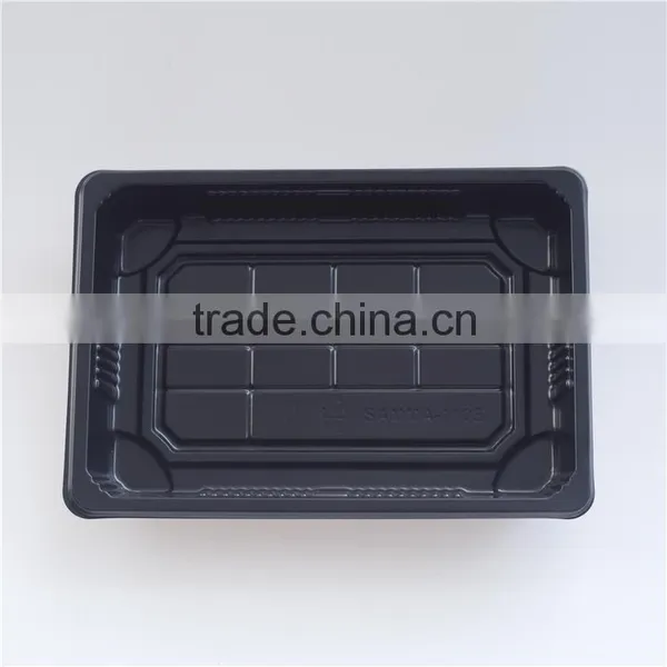 SM1-1103-Black Disposable Food Tray Plastic Box With Lids photo-3