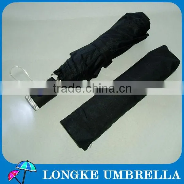 3 Fold Umbrella With Torch Handle/LED Light Umbrella photo-2