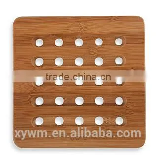 Hot-sale Bamboo Cup Coaster Mat and Pad With Holder photo-3