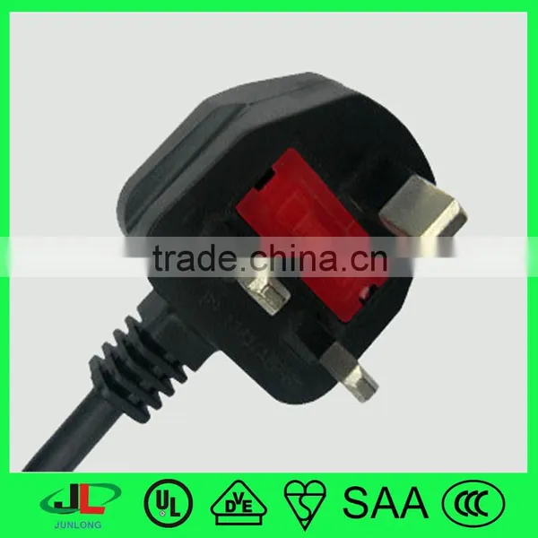 Factory Price British ac Power Cord UK Approval 3 Pin Electrical Power Plug With 13a Fuse photo-2