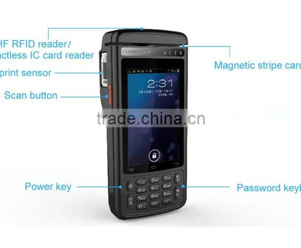 Android Handheld POS 1d 2d Barcode Scanner and Thermal Printer photo-3