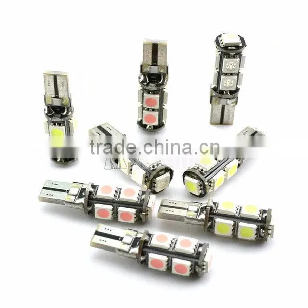 T10 9 Led 5050 Smd Canbus Error Free AUTO Clearance Lights W5W 194 CAR Door LIGHT Reading Lamps Dome Bulbs Wedge Interior Side photo-5