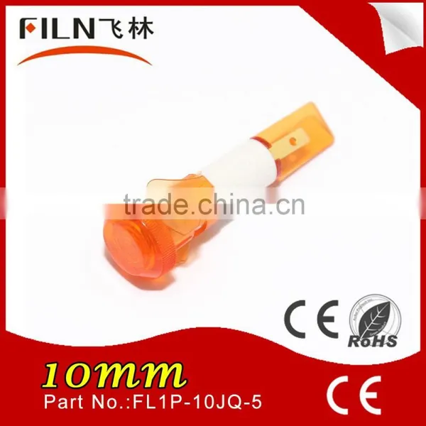 2015 Plastic High Light 10mm 230v Neon Mi-bulb Yellow Flashing Led Lights photo-4