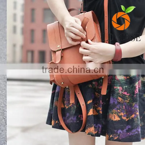 Vintage Backpack Leather / School Bag/ Rucksack/ Outdoor Travel Backpack photo-5