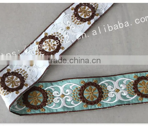New Arrival 6cm Width Gorgeous Ethnic Lace Trim Embroidery for Garment photo-2