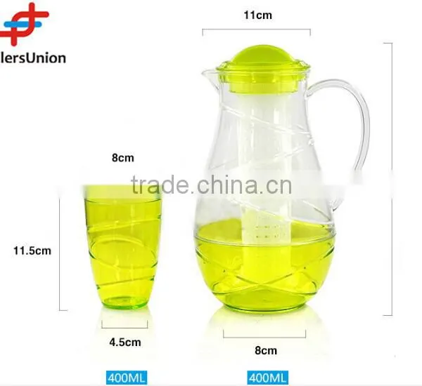 No.1 Yiwu & Ningbo Exporting Commission Agent Wanted Clear Good Quality Cold Water Jug Set With 4 Cups Plastic Teapoot Set photo-3