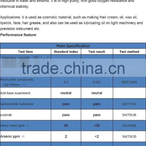Raw Material White Mineral Oil / Paraffin Oil for Cosmetic and Industry Grade photo-3