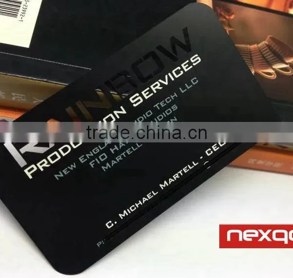 Black Metal Business Card With Custom Design photo-3