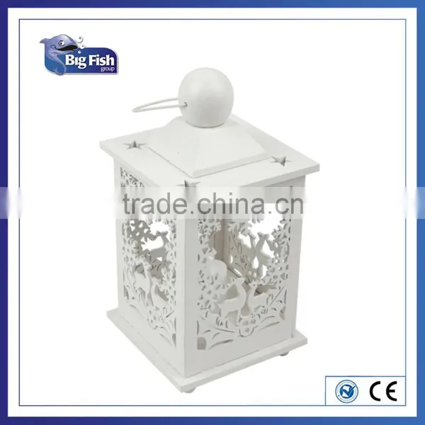 Light Xmas Lantern /wooden Lantern With Lights, Decoration Light, Xmas Lighting/candle Holder White Wooden Led Lighting Lantern photo-2