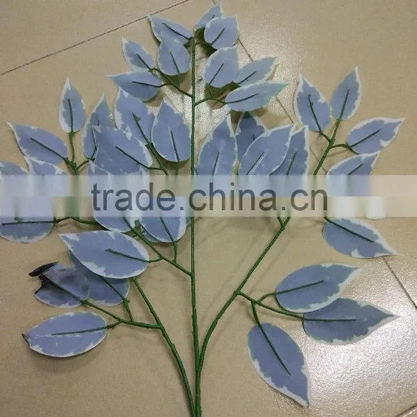 GUangzhou Shengjie Wholesale White Edge Banyan Tree Leaves for Ficus Tree Decoration photo-3