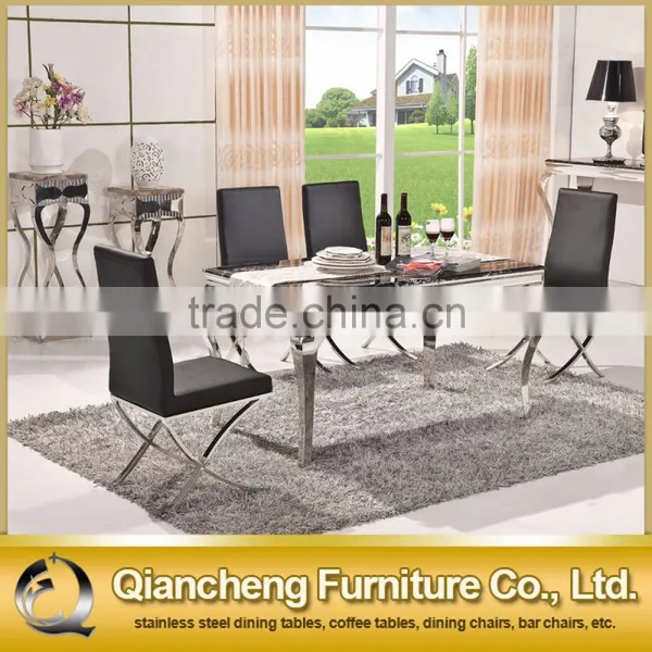 Dining Room Furniture Marble Stainless Steel Dining Table for 6 People photo-3