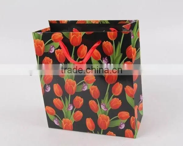 Flower Design Foldable Gift Bag / Shopping Paper Bag photo-3