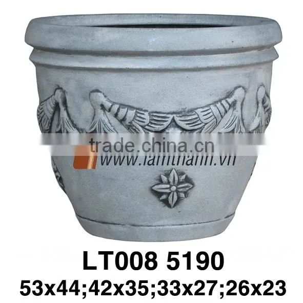 The Old Vietnamese Pottery Company Rustic Outdoor Round Large Pottery