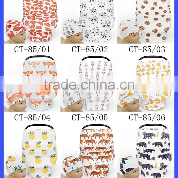 Cartoon Crawfish Print Stitch Stretch Baby Car Seat Cover photo-4