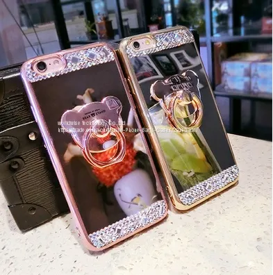 Electroplating Silicone Cell Phone Shell Diamond Mobile Phone Cases for IPhone7/7Plus/6/6s/6plus/6splus Soft Tpu Housing