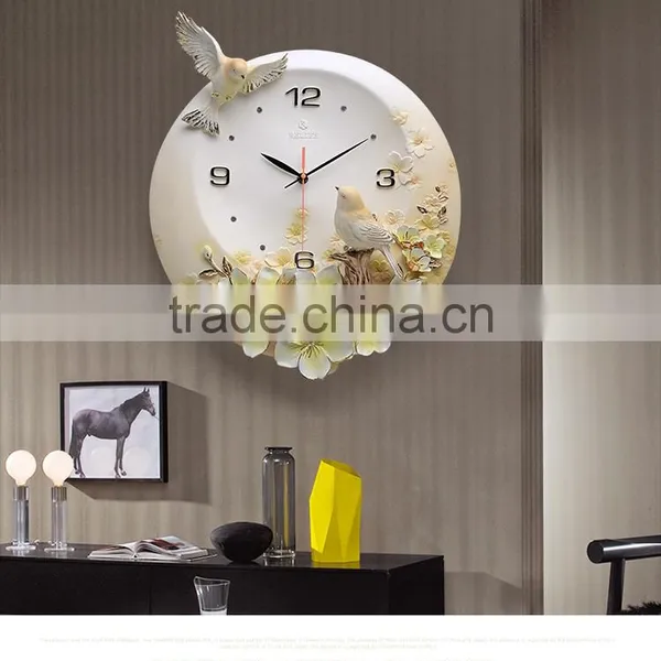 M0027 Momoda Living Room Creative Modern Fancy Elegant 3D Flower Wall Clock Quiet Quartz Decoration Large Wall Clock