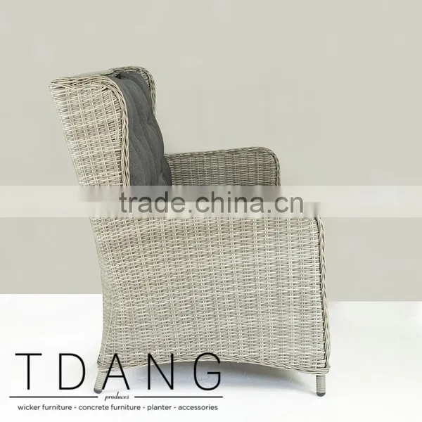 Trieste Wicker Sofa 3 Seats - Modern Rattan Furniture Garden Bench. photo-3