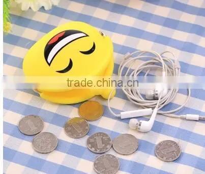 2017 Lastest Design Cute Ladies Silicone Emoji Coin Purse Bag photo-5