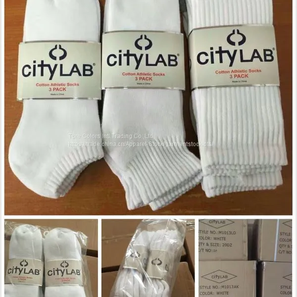 city LAB branded socks stock lot, Towel cotton athletic Socks 20,000pcs