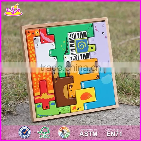 2017 New Design Animals Shape Children Educational Toy Wooden Best Jigsaw Puzzles W14A109 photo-5