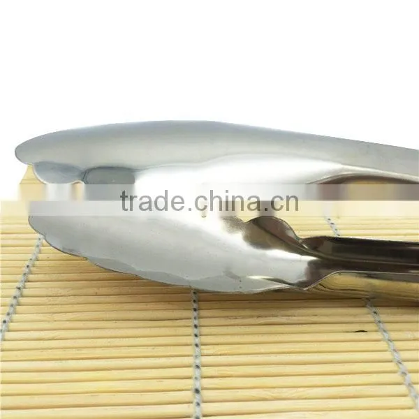 Stainless Steel With Silicone BBQ Scissor Tongs Bread Baking Food Tongs photo-2