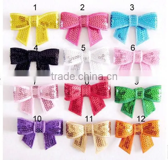 Traditional Magnetic Mullticolor Sequins Hair Bow for the Girls photo-2