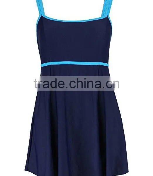 Backless Swimsuit Wholesale Women Ladies Bandeau Color Contrast Swimdress One Piece Bathing Suit High Waisted Swimsuit photo-2