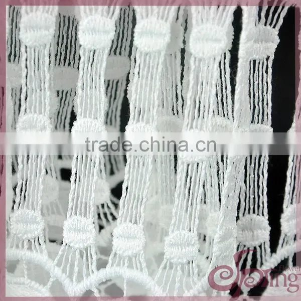 Hollow-out Graceful Embroidery Design Tassel Fringe Cotton Fabric Lace photo-2