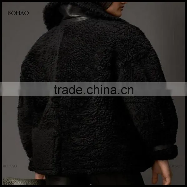 Usa Made in China Wholesale Price Pattern Coats Faux Fur Popular Winter Warm Short Cross Winter Jackets photo-6