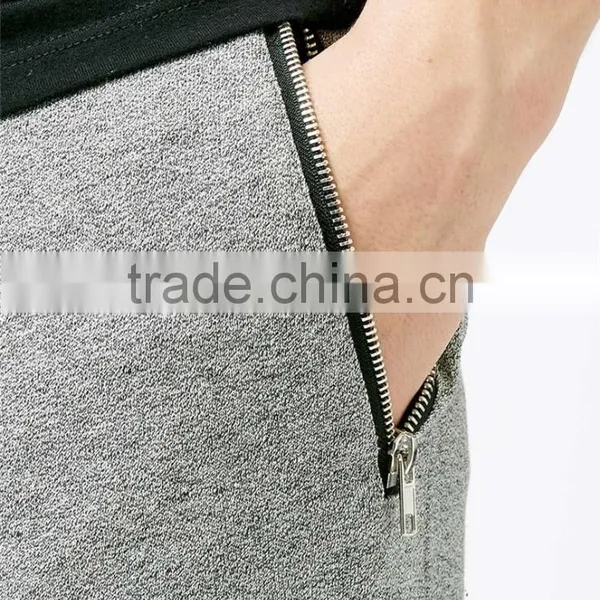MGOO Custom Made Gary Sweat Cotton Shorts Wholesale Mens Basketball Side Pockets Heat Tape Zippers photo-6