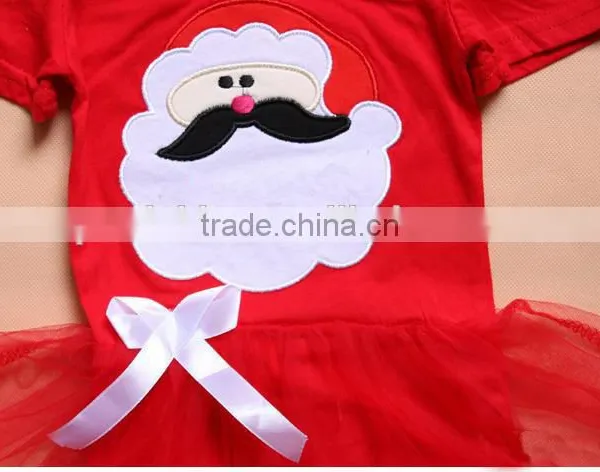 Children Christmas Outifit Santa Claus Baby Clothes Romper Red Booming Chiffon Clothing photo-6