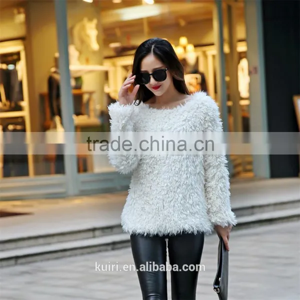 2015 Plus Size Faux Fur Coat Women Fashion Slim Fur Leather Grass Long-Sleeved Sheep Wool Coat Female Casual Out Wear photo-4