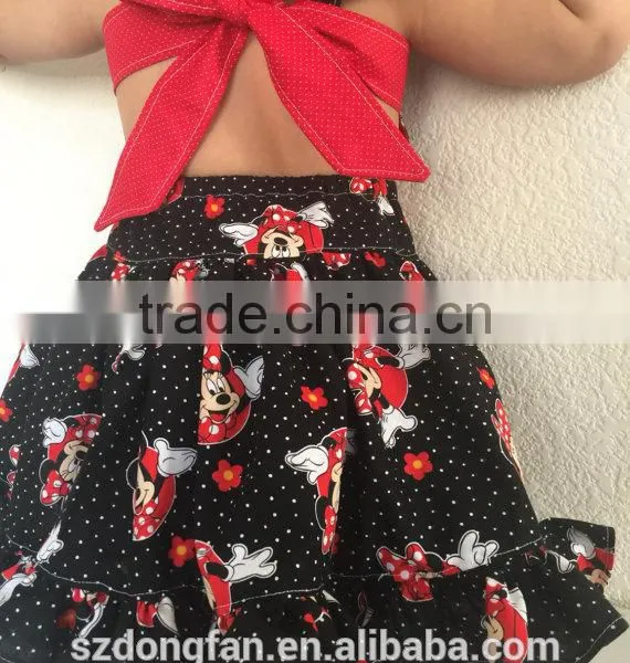 Wholesale Girl Boutique Clothes Summer Sleeveless 2 Years Old Baby Girl Ruffle Dress photo-6