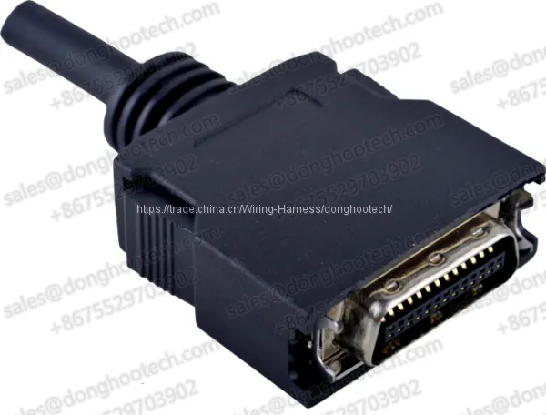 Camera Link Cable Special Custom Designed Screw Locking and Latch Type SCSI Cable Harness